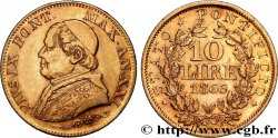 VATICAN ET ÉTATS PONTIFICAUX 10 Lire Pie IX an XXI 1866 Rome