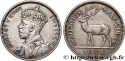 ÎLE MAURICE 1/2 Rupee (Roupie) Georges V 1934 