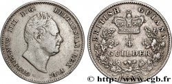 GUYANA 1/4 Guilder Guillaume IV 1836 