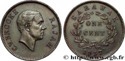 SARAWAK 1 Cent Sarawak Rajah C.V. Brooke 1937 Heaton