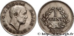 SARAWAK 1 Cent Sarawak Rajah C.V. Brooke 1920 Heaton - H