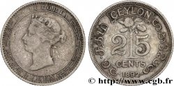 CEYLAN 25 Cents Victoria 1892 