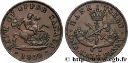 CANADA 1/2 Penny token Bank of Upper Canada 1850 Heaton