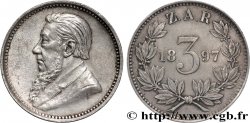 SUDÁFRICA 3 Pence Kruger 1897 