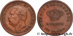 INDIA PORTUGUESA 1/4 Tanga Louis Ier 1881 