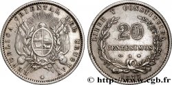 URUGUAY 20 Centesimos 1877 Paris