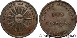 ARGENTINIEN 2 Centavos Confédération Argentine soleil 1854 Birmingham