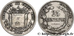 COSTA RICA 25 Centavos 1889 San José