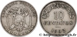 BOLIVIA 10 Centavos 1892 Heaton