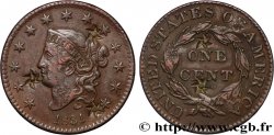 UNITED STATES OF AMERICA 1 Cent Liberté “Coronet head” variété grandes lettres 1831 