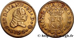 ESPAGNE - ROYAUME D ESPAGNE - FERDINAND VI 1/2 Escudo 1755 Séville