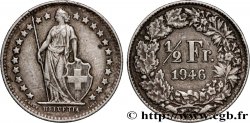SUISSE 1/2 Franc Helvetia 1946 Berne
