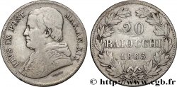 ITALIE - ÉTATS DU PAPE - PIE IX (Jean-Marie Mastai Ferretti) 20 Baiocchi an XX 1865 Rome