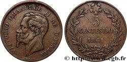 ITALY 5 Centesimi Victor Emmanuel II 1861 Milan