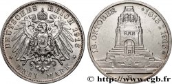 ALLEMAGNE - SAXE 3 Mark ‘Monument de la Bataille des Peuples’  1913 Muldenhütten