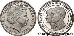 GUERNESEY 1 Pound Proof Mariage du Prince Edward et de Sophie Rhys-Jones 1999 Llantrisant
