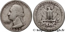 ÉTATS-UNIS D&nbsp;AMÉRIQUE 1/4 Dollar Georges Washington 1935 Philadelphie