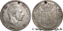 PHILIPPINES 50 Centimos de Peso Alphonse XII 1881 Manille