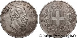 ITALIE - ROYAUME D ITALIE - VICTOR-EMMANUEL II 5 Lire 1865 Turin