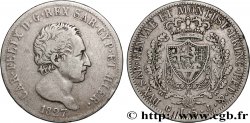 ITALIA - REINO DE CERDEÑA  - CARLO FÉLIX 5 Lire  1827 Gênes