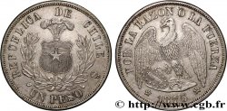 CHILE 1 Peso condor 1875 Santiago