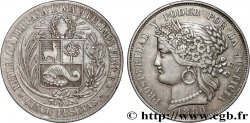 PERú 5 Pesetas 1880 Lima