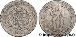 PERU 1/2 Real 1850 Lima