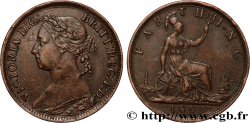 ROYAUME-UNI 1 Farthing Victoria “Bun Head” 1883 