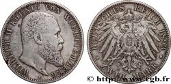 GERMANY - WÜRTTEMBERG 2 Mark Guillaume II 1893 Stuttgart