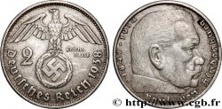 DEUTSCHLAND 2 Reichsmark Maréchal Paul von Hindenburg 1938 Vienne