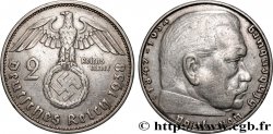 ALLEMAGNE 2 Reichsmark Maréchal Paul von Hindenburg 1938 Hambourg