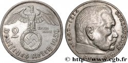 DEUTSCHLAND 2 Reichsmark Maréchal Paul von Hindenburg 1939 Stuttgart - F