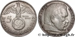 ALLEMAGNE 5 Reichsmark Maréchal Paul von Hindenburg 1937 Hambourg