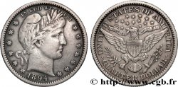 ESTADOS UNIDOS DE AMÉRICA 1/4 Dollar Barber 1894 San Francisco