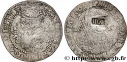 NIEDERLANDE - VEREINIGTEN PROVINZEN  - HOLLAND 28 Stuivers / 1 Florin contremarqué sur un florin de la Province de Frise en 1665 (1693) 