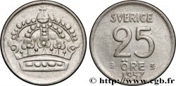 SUÈDE 25 Ore Gustave VI Adolphe 1957 