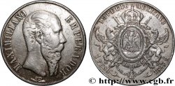 MEXIQUE - MAXIMILIEN Ier 1 Peso 1867 Mexico TB+ 