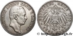 ALLEMAGNE - ROYAUME DE SAXE - FRÉDÉRIC-AUGUSTE III 5 Mark  1908 Muldenhütten