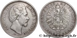 ALLEMAGNE - ROYAUME DE BAVIÈRE - LOUIS II 5 Mark  1876 Munich