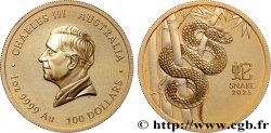 OR, PALLADIUM ET PLATINE INVESTISSEMENT 1 Oz - 100 Dollars Serpent 2025 Perth