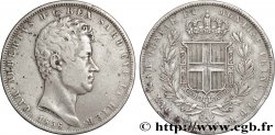 ITALIA - REINO DE CERDEÑA 5 Lire Charles Albert 1836 Gênes