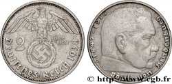 GERMANY 2 Reichsmark Maréchal Paul von Hindenburg 1938 Munich