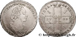 RUSSIA - PETER THE GREAT I Rouble 1724 Moscou