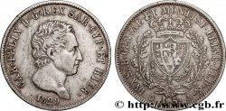 ITALIE - ROYAUME DE SARDAIGNE - CHARLES-FÉLIX 5 Lire  1829 Gênes