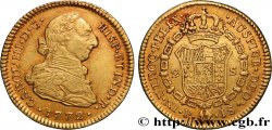 COLOMBIA - CHARLES III OF SPAIN 2 Escudos  1772 Popayan AU 