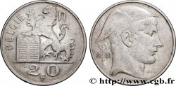BELGIQUE 20 Francs Mercure, légende flamande 1951 