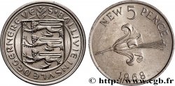 GUERNSEY 5 New Pence 1968 