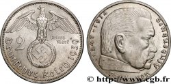 ALLEMAGNE 2 Reichsmark aigle surmontant une swastika / Maréchal Paul von Hindenburg 1939 Berlin