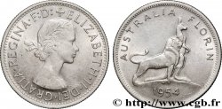 AUSTRALIE 1 Florin visite royale Elisabeth II 1954 Melbourne