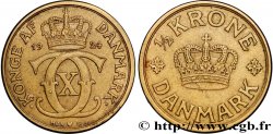 DANEMARK 1/2 Kroner Christian X 1924 Copenhague